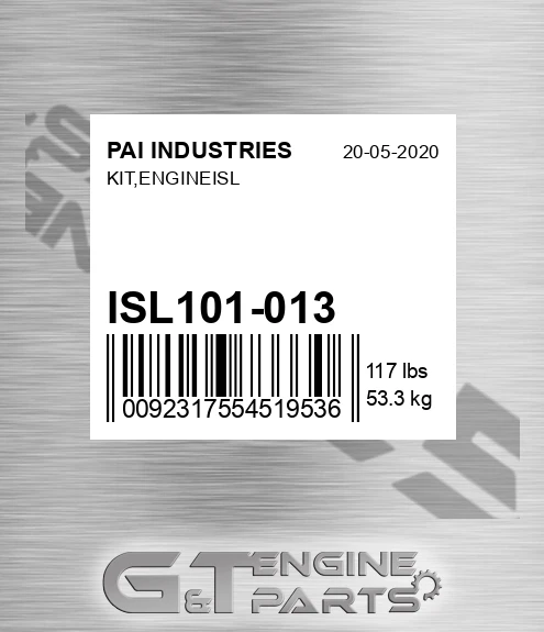 ISL101-013 Kit,engineisl