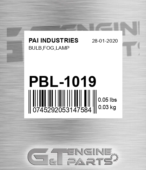 PBL-1019 Bulb,fog,lamp