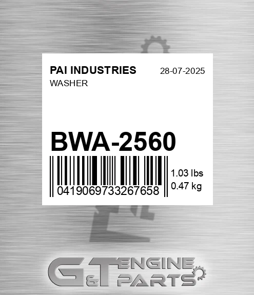 BWA-2560 Washer
