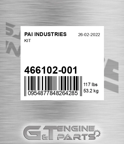 466102-001 Kit for PAI INDUSTRIES