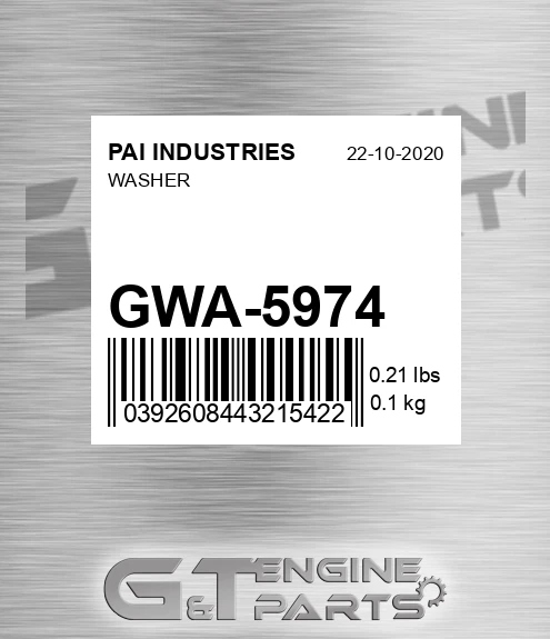GWA-5974 Washer