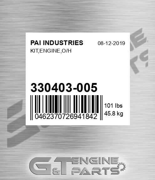 330403-005 PAI INDUSTRIES Kit,engine,o/h