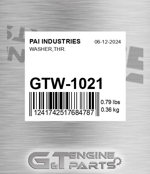 GTW-1021 Washer,thr.