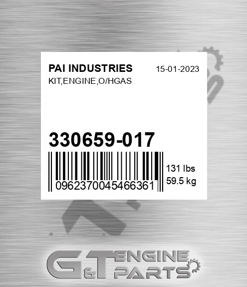 330659-017 Kit,engine,o/hgas for PAI INDUSTRIES