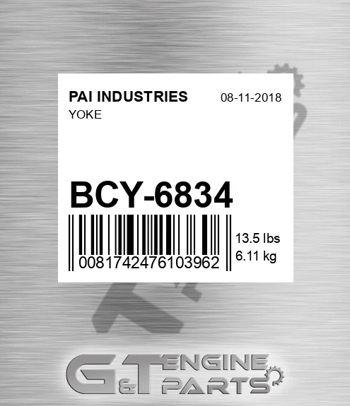BCY-6834 Yoke
