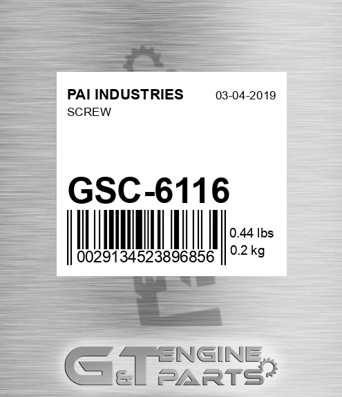 GSC-6116 Screw