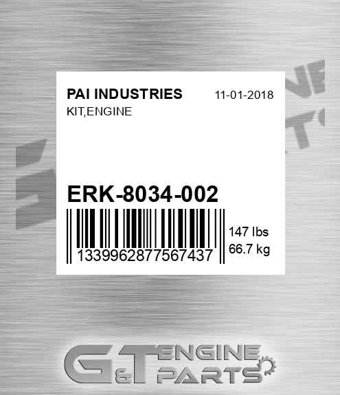 ERK-8034-002 Kit,engine for PAI INDUSTRIES