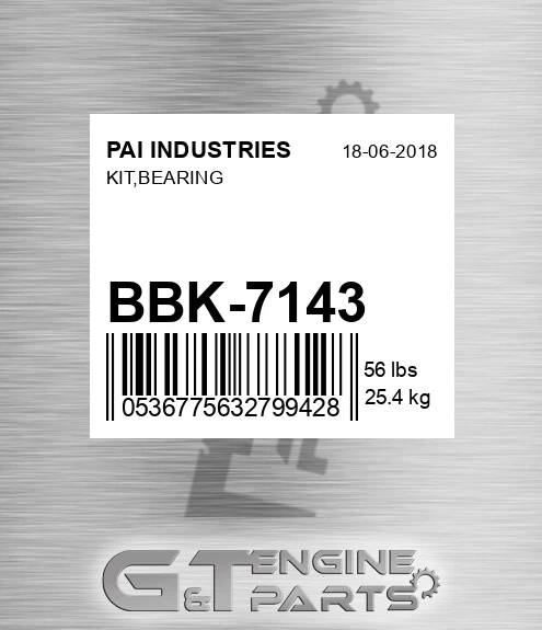 BBK-7143 Kit,bearing