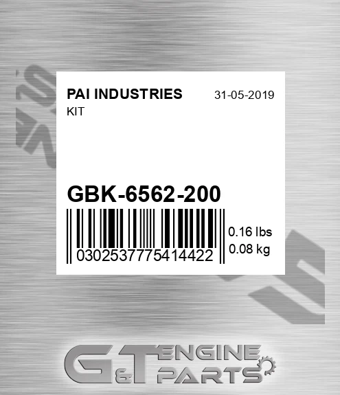 GBK-6562-200 Kit for PAI INDUSTRIES