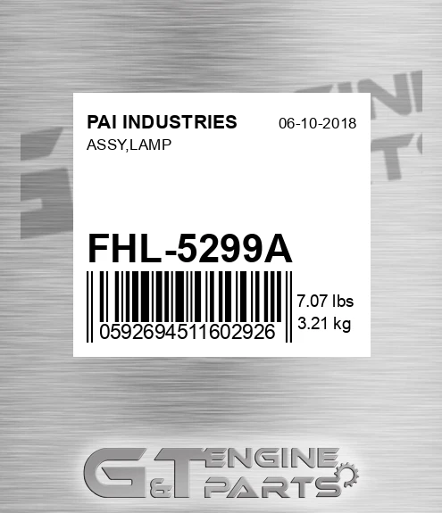 FHL-5299A Assy,lamp