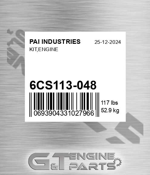 6CS113-048 Kit,engine for PAI INDUSTRIES