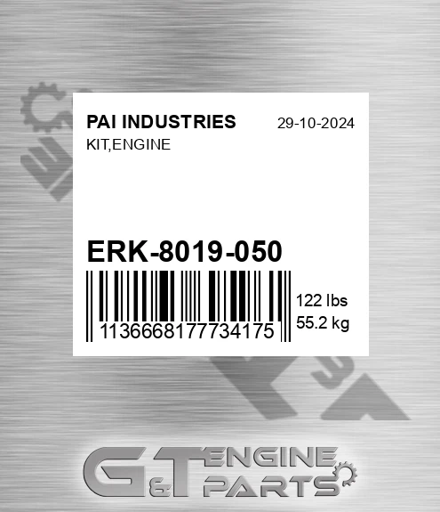 ERK-8019-050 Kit,engine for PAI INDUSTRIES