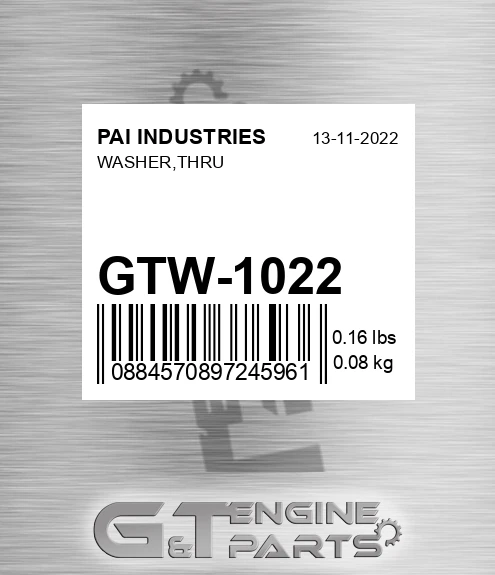 GTW-1022 Washer,thru