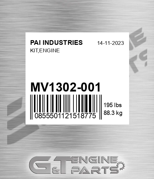 MV1302-001 Kit,engine for PAI INDUSTRIES