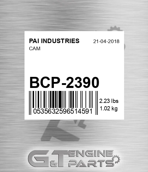 BCP-2390 Cam for PAI INDUSTRIES