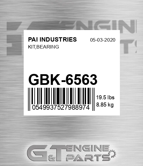 GBK-6563 Kit,bearing for PAI INDUSTRIES