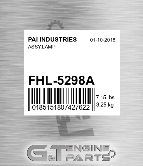 FHL-5298A Assy,lamp