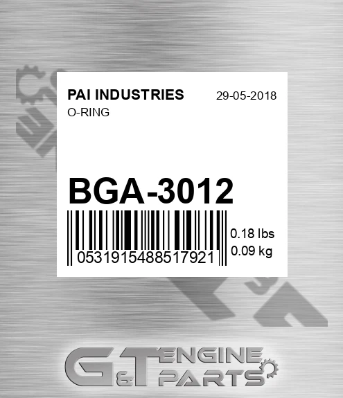 BGA-3012 O-ring