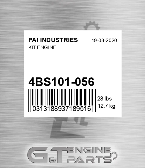 4BS101-056 Kit,engine for PAI INDUSTRIES