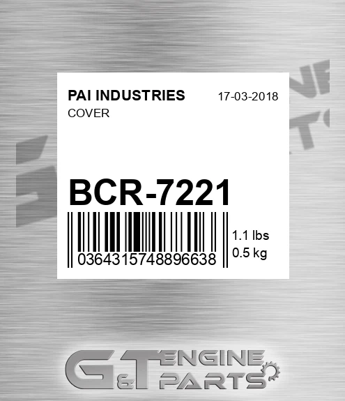 BCR-7221 Cover