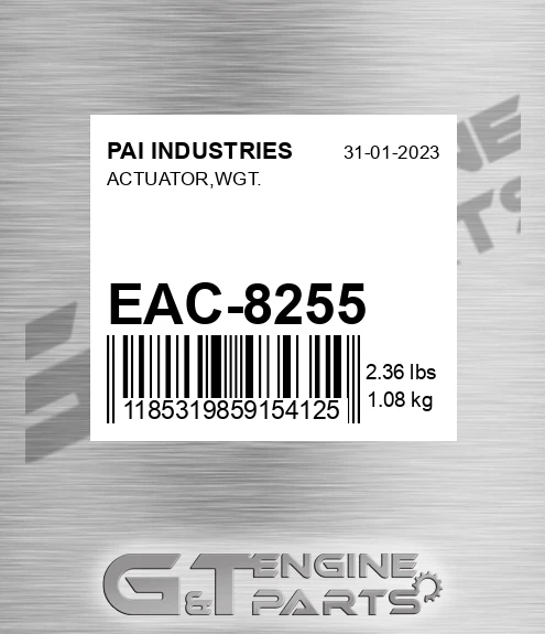 EAC-8255 Actuator,wgt.