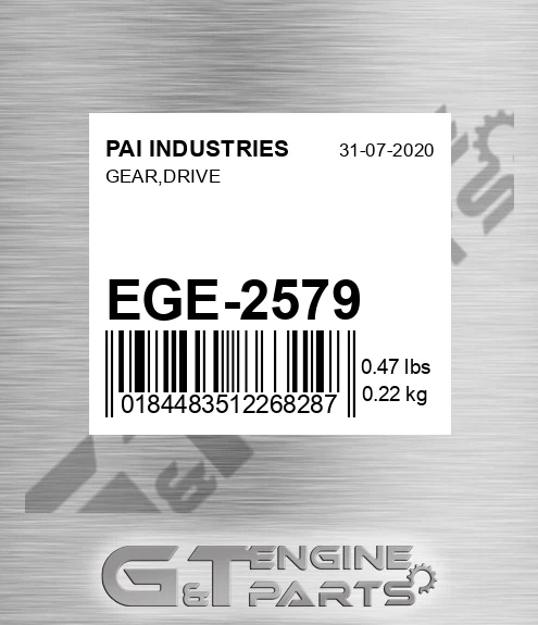 EGE-2579 Gear,drive
