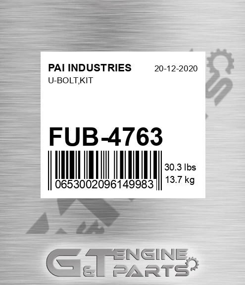 FUB-4763 U-bolt,kit