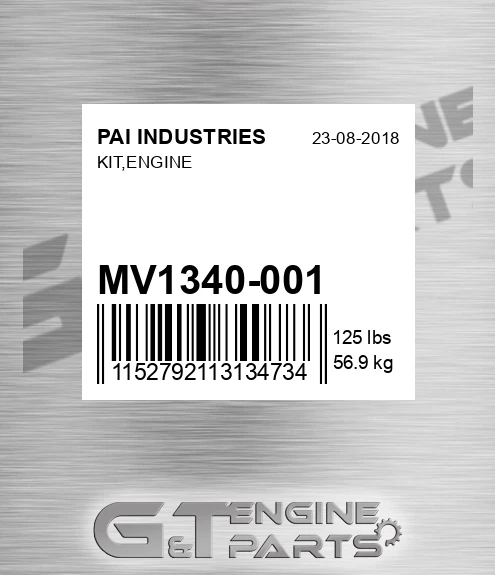 MV1340-001 Kit,engine for PAI INDUSTRIES