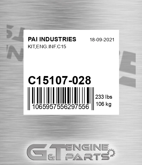 C15107-028 Kit,eng.inf.c15 for PAI INDUSTRIES