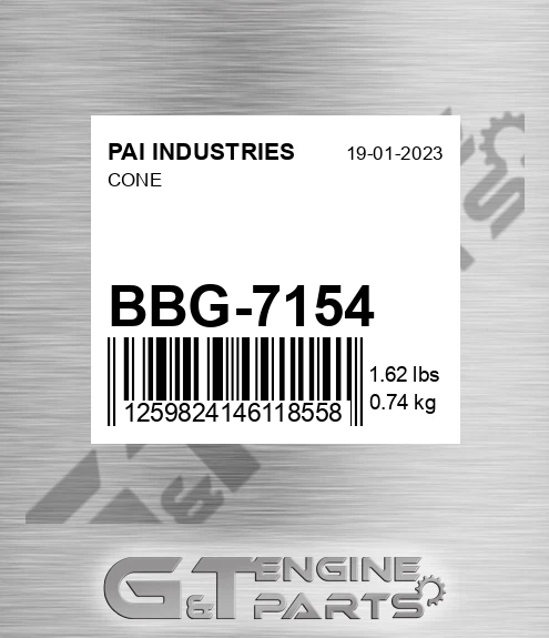 BBG-7154 Cone for PAI INDUSTRIES