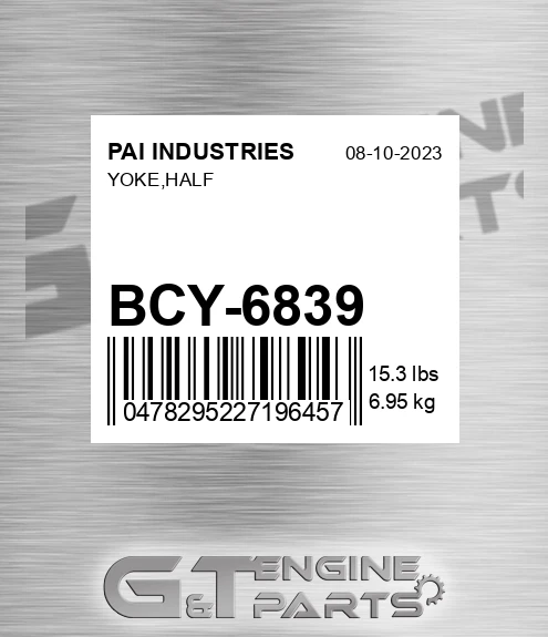 BCY-6839 Yoke,half