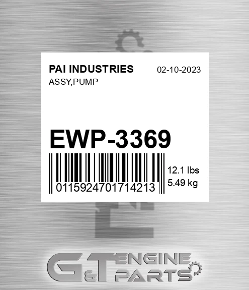 EWP-3369 Assy,pump