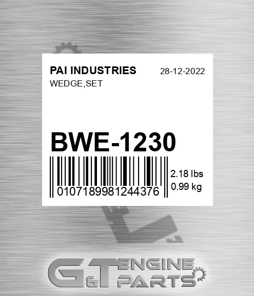 BWE-1230 Wedge,set