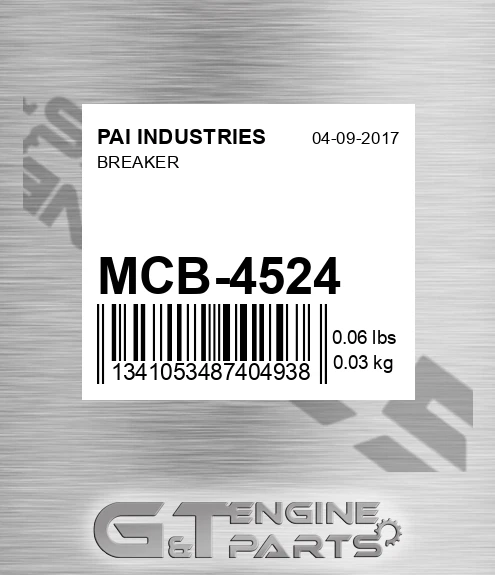MCB-4524 Breaker for PAI INDUSTRIES