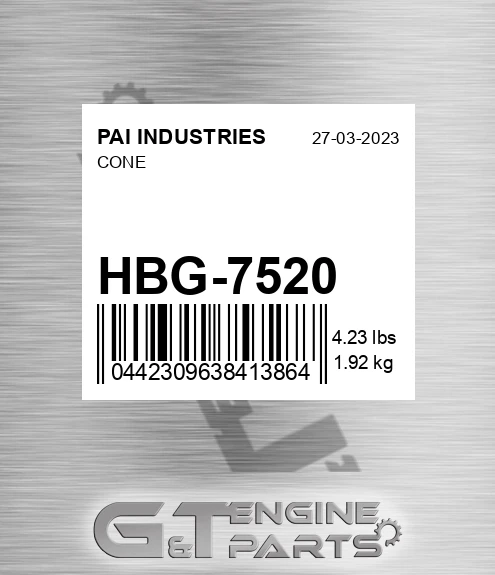 HBG-7520 Cone for PAI INDUSTRIES