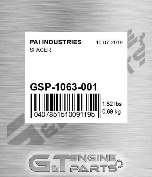 GSP-1063-001 Spacer
