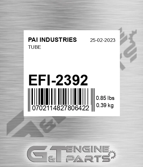 EFI-2392 Tube for PAI INDUSTRIES