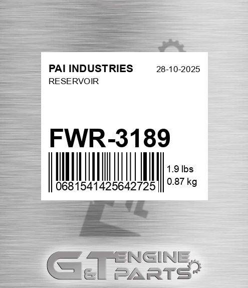 FWR-3189 Reservoir