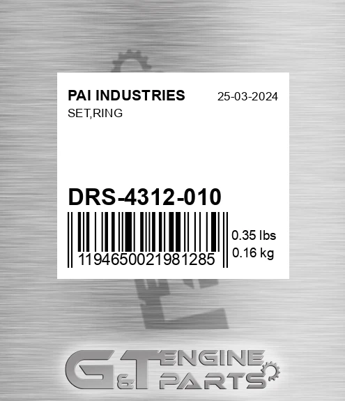 DRS-4312-010 Set,ring
