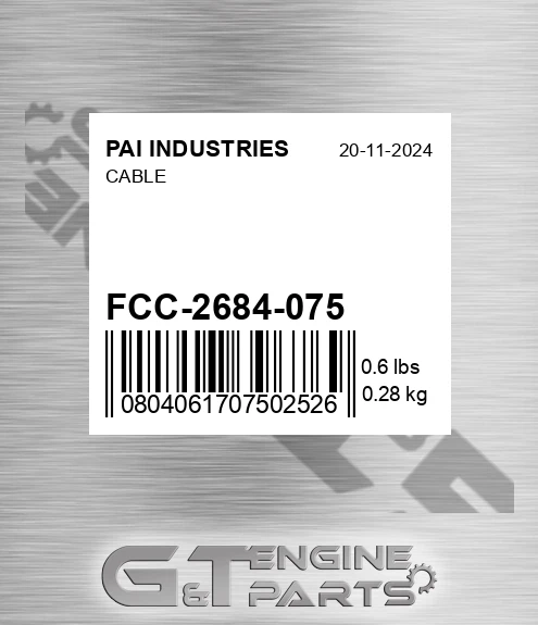 FCC-2684-075 Cable