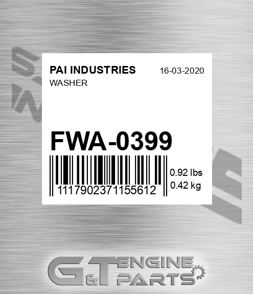 FWA-0399 Washer