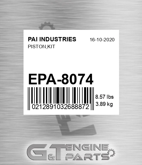 EPA-8074 Piston,kit