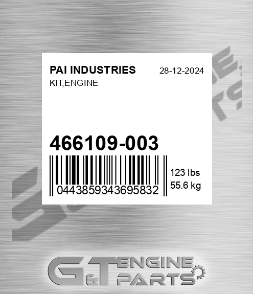 466109-003 Kit,engine for PAI INDUSTRIES