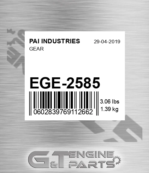 EGE-2585 Gear