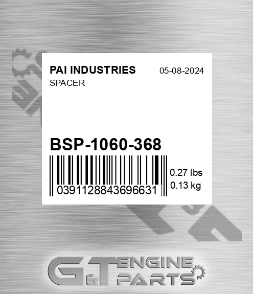 BSP-1060-368 Spacer for PAI INDUSTRIES