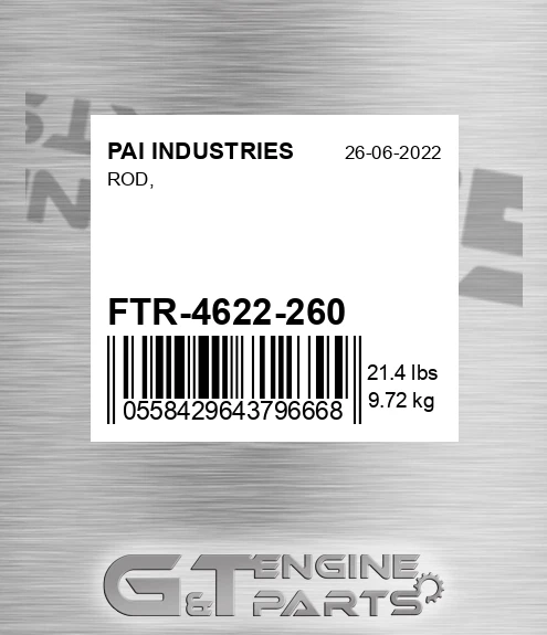 FTR-4622-260 Rod, for PAI INDUSTRIES