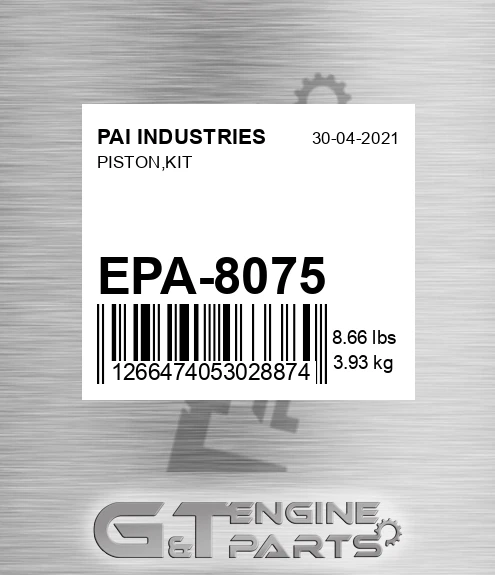 EPA-8075 Piston,kit