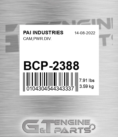 BCP-2388 Cam,pwr.div.
