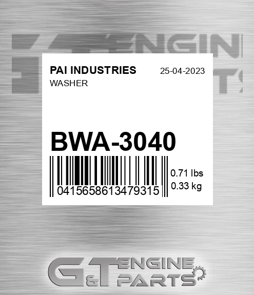 BWA-3040 Washer