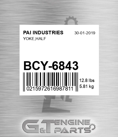 BCY-6843 Yoke,half
